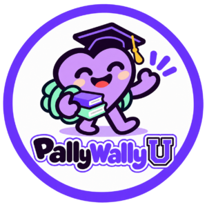 PallyWallyU Purple Mascot Badge